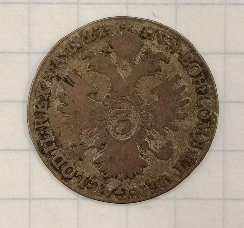 3 крейцера 1821 Австрия (033783)