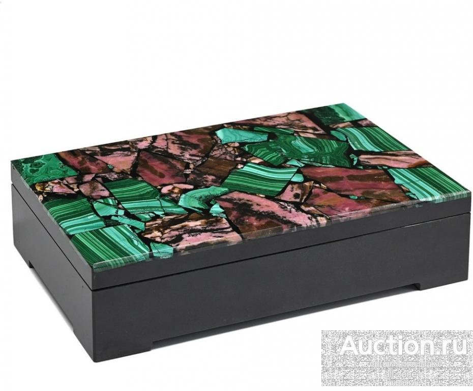 Шкатулка из родонита и малахита КУПЮРА 0373730502