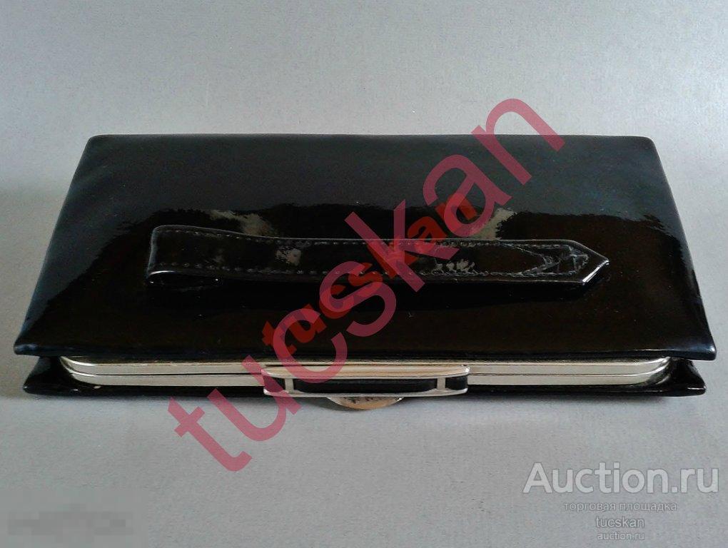 Сумочка дамская клатч лакированная 24х13 см СССР