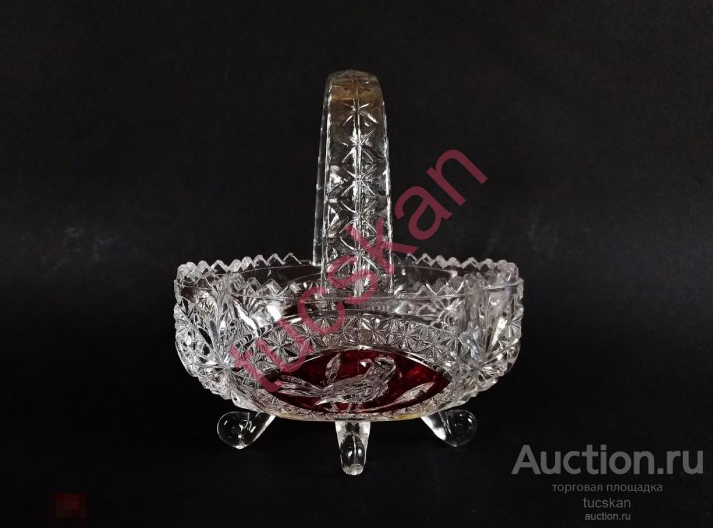 Ваза Конфетница стекло 13х13 см ГДР