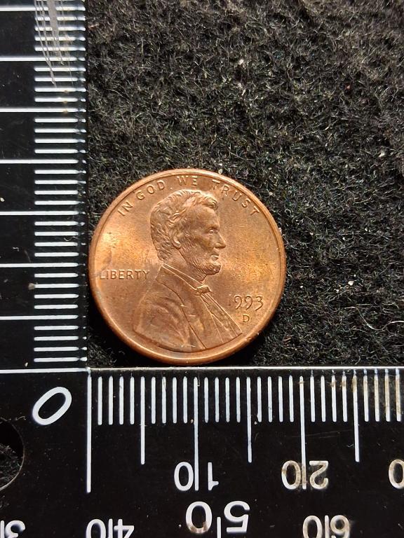 Монета "1 ЦЕНТ 1993 D" / США