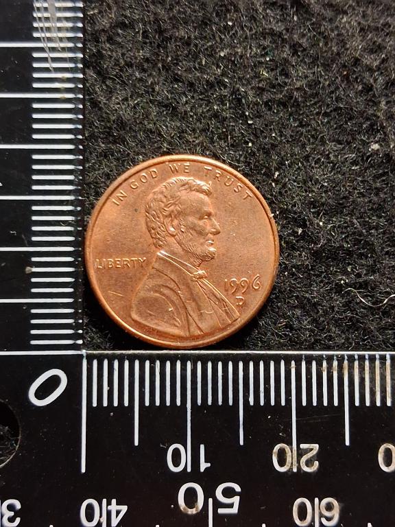 Монета "1 ЦЕНТ 1996 D" / США