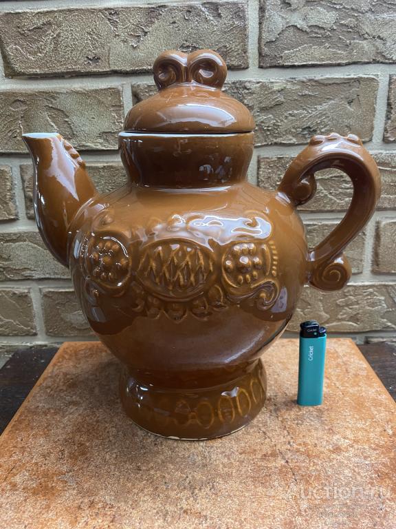 Винтаж.Чайник большой Керамический СССР