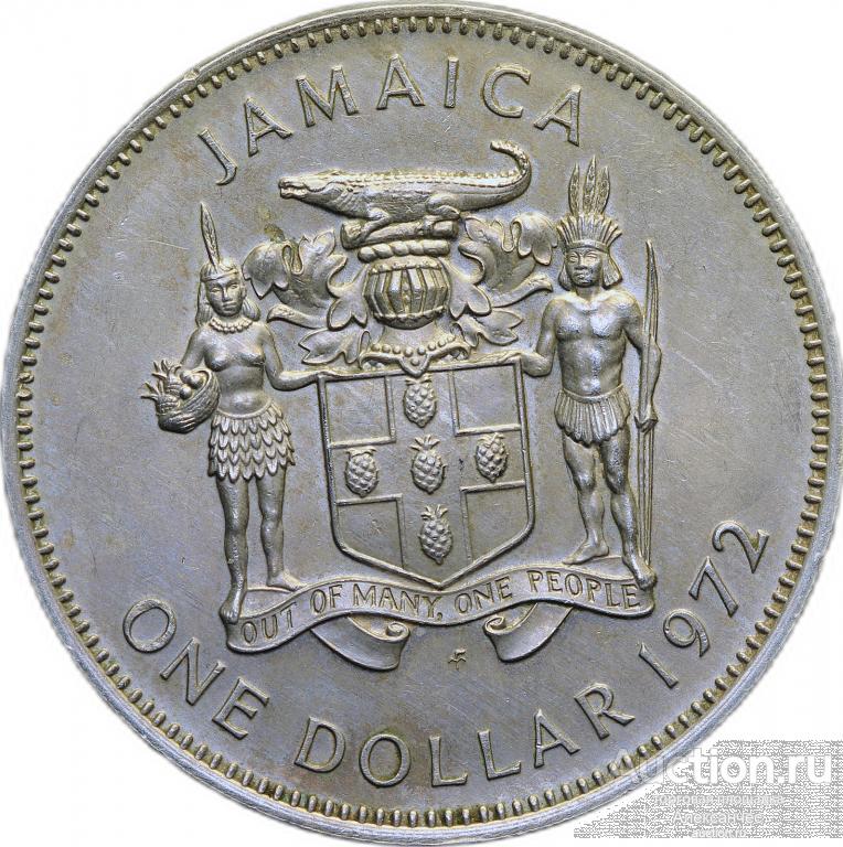 Монета 1 доллар 1972 Ямайка