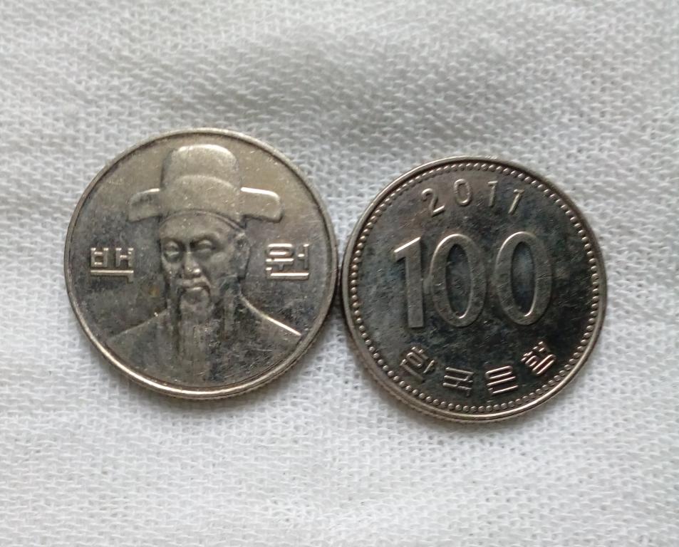 Южная Корея 100 вон 1992 год