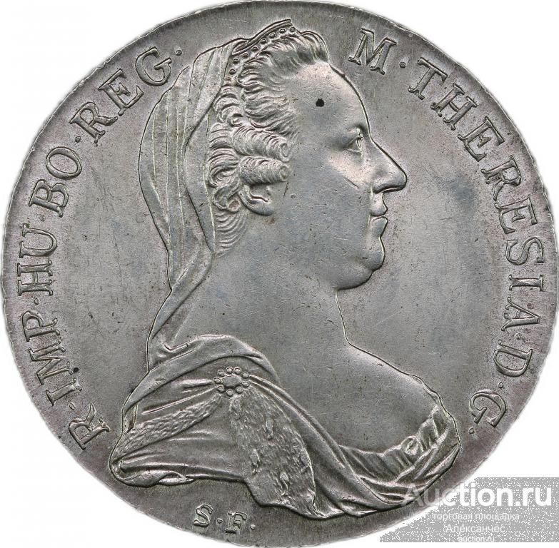 Монета 1 талер 1780 SF Мария Терезия рестрайк Австрия