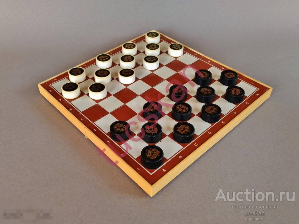 Шашки магнитные сувенирные кораблики в футляре №1