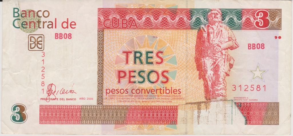 Куба 3 конвертируемых песо 2006 (А37)