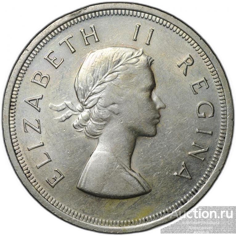 Монета 5 шиллингов 1958 ЮАР
