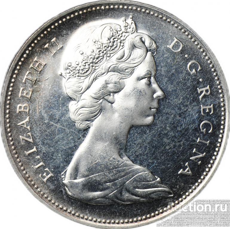 Монета 1 доллар 1966 Канада