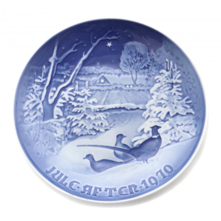 Рождественская фарфоровая тарелка. Bing & Grondahl, 1970 год.