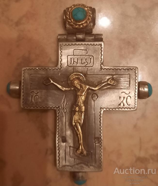 Крест мощевик. Серебро 84 проба