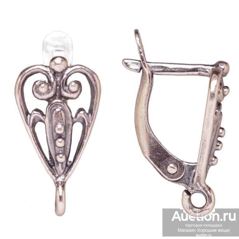Швензы для сережек посеребрение 12мк Английский замок рукоделие замена качественные 999 проба 2568