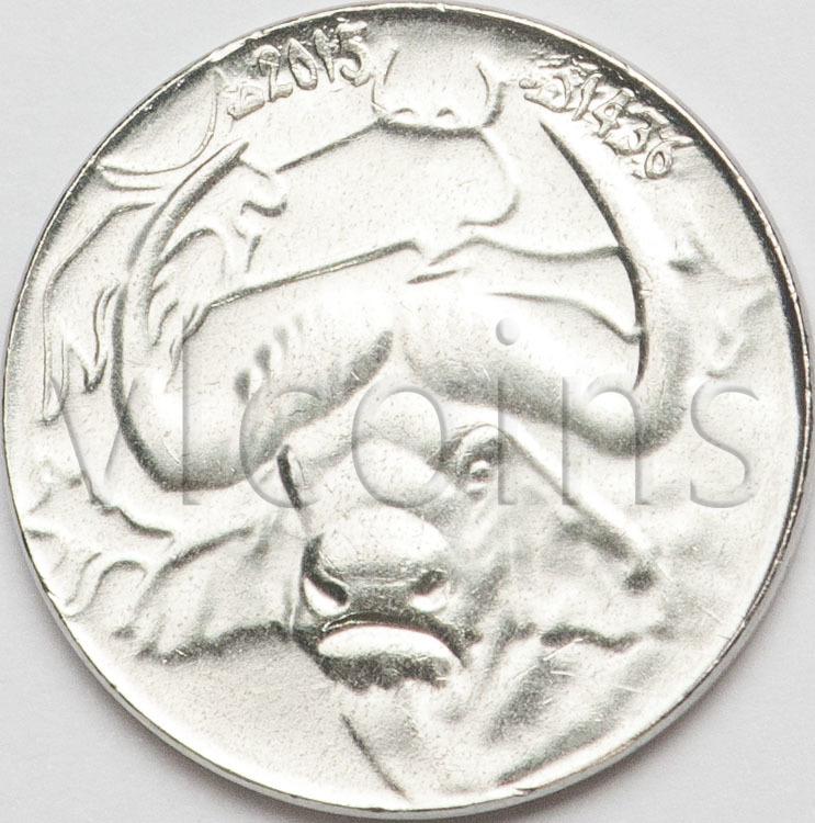 Алжир 1 динар 2015 Буйвол UNC 64921