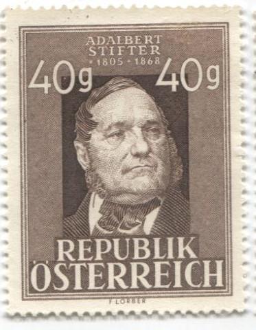 1948 Австрия 80 летие Адальберту Стифтеру, писателю и художнику 1м *