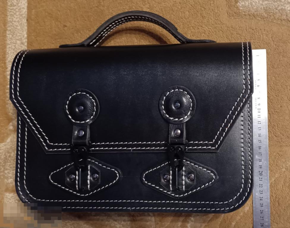 Шикарный кожаный портфель - сумка натуральная кожа ручная работа