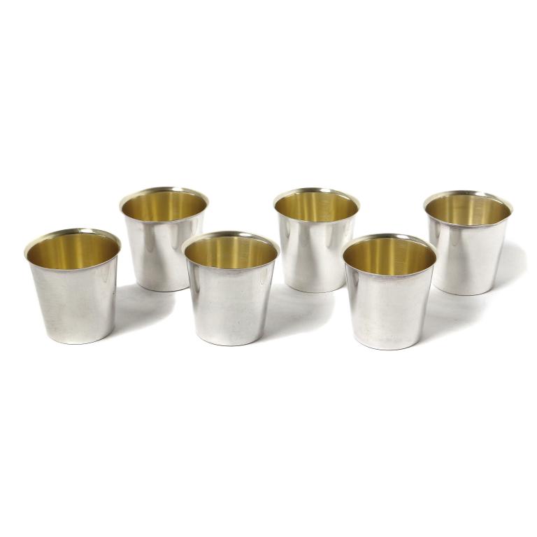 Серебряные стопки, 6 шт. Швеция, 1954 год.