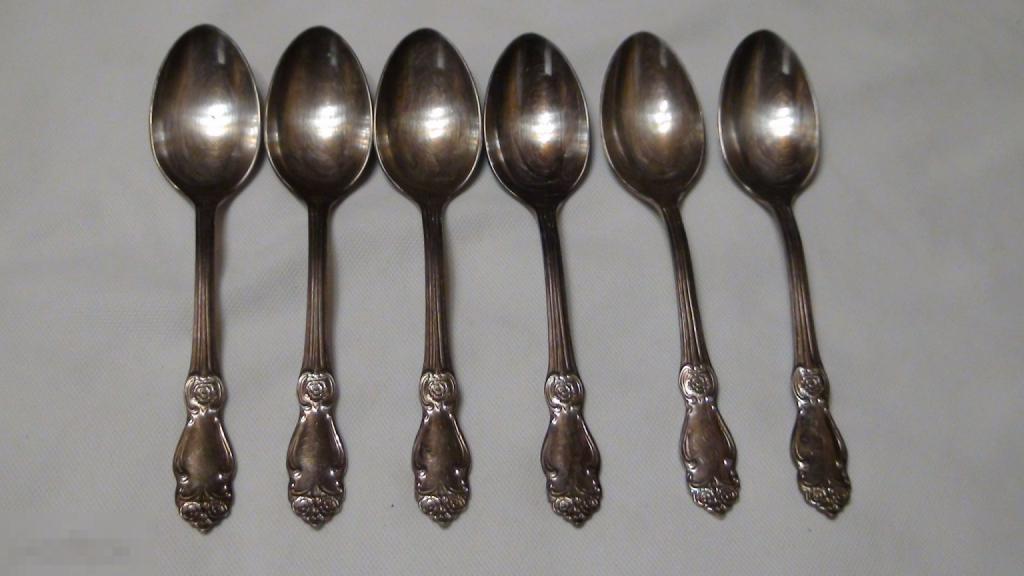 Десертные ложки мельхиор 2