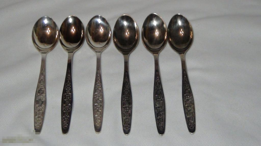 Чайные ложки мельхиор 24