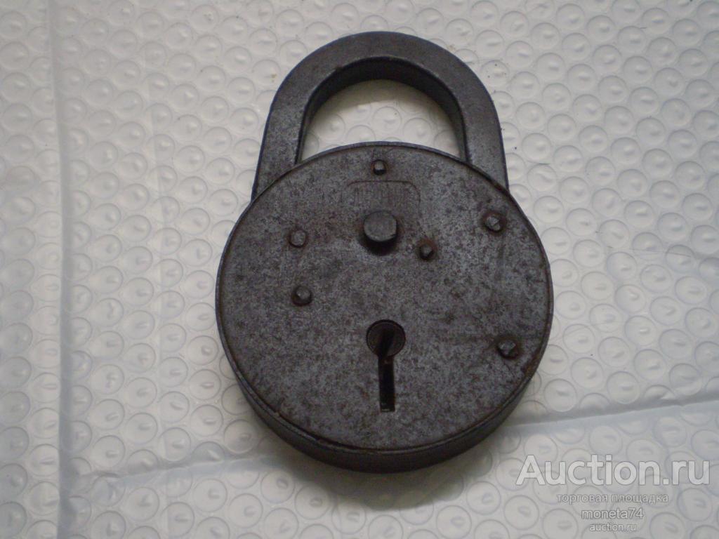 Редкий круглый навесной замок ЛИНОТИП. 30-40е годы без ключа. Дешево.