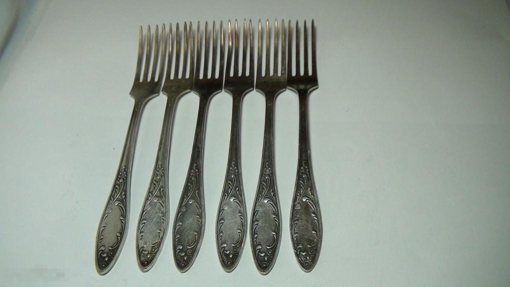 Столовые вилки мельхиор А5