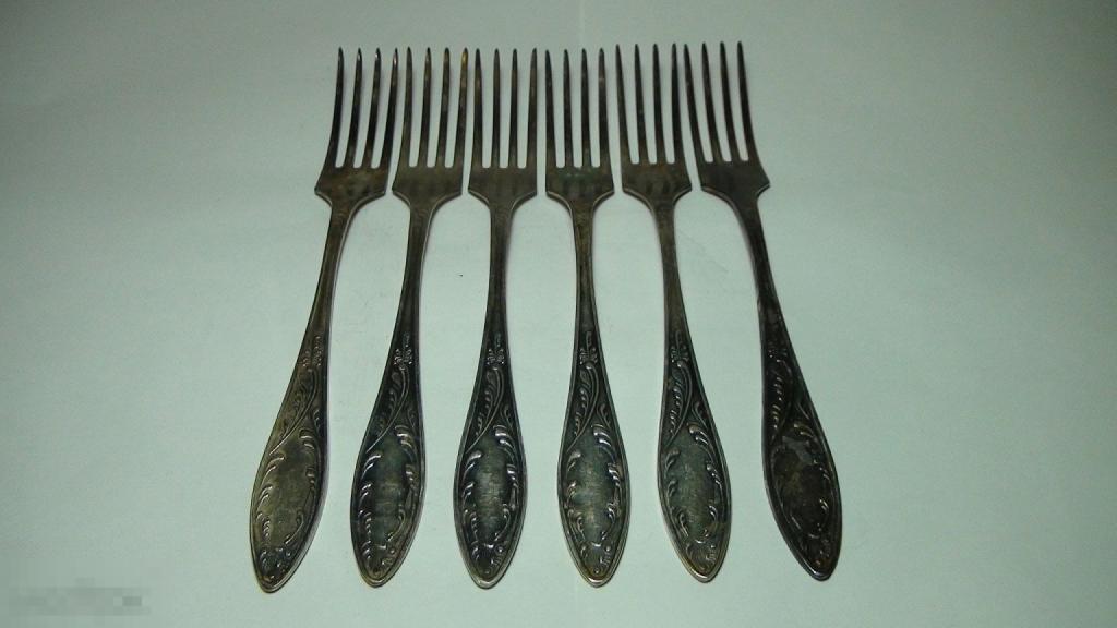 Столовые вилки  мельхиор А30