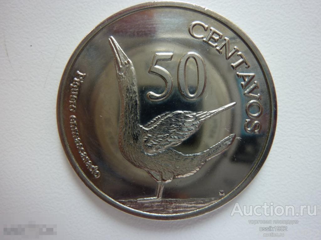 Галапагосские острова. 50 центов 2008г. Местная фауна. Птица. Оригинал. Люкс!