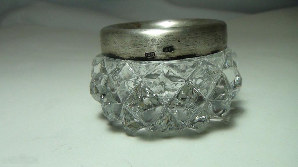 Солонка 875 проба хрусталь №9