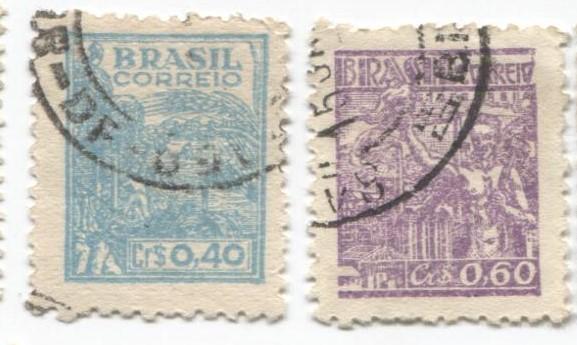 1946-51 Бразилия Стандарт. Сельское хозяйство, сталелитейная промышленность 2м .гаш