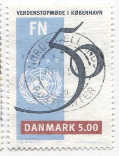 1995 Дания 50 лет ООН 1м .гаш