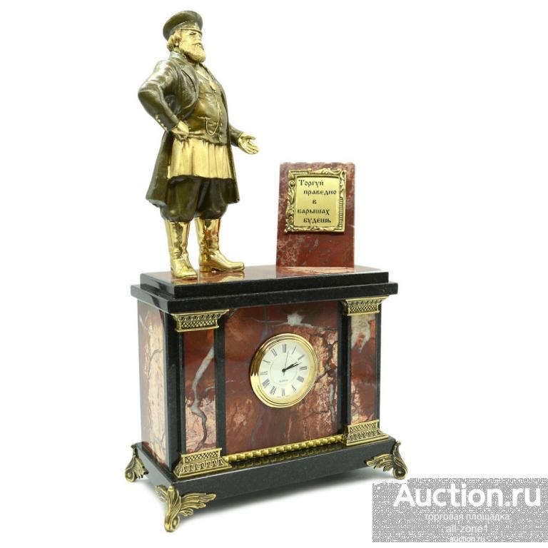 Часы каминные из яшмы КУПЕЦ AZR-3301220pb