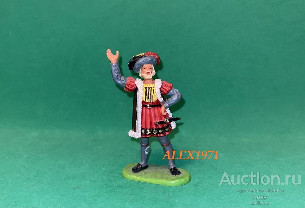 ELASTOLIN HAUSSER, № 9040 КОМАНДИР ЛАНДСКНЕХТ СТОЯЩИЙ, СОЛДАТИК, ФИГУРКИ, РЫЦАРИ, СРЕДНЕВЕКОВЬЕ