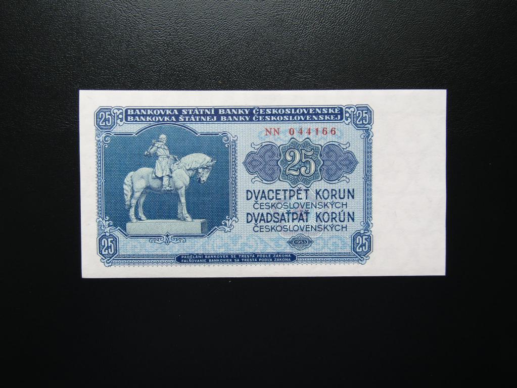 Чехословакия - 25 крон 1953г. UNC.