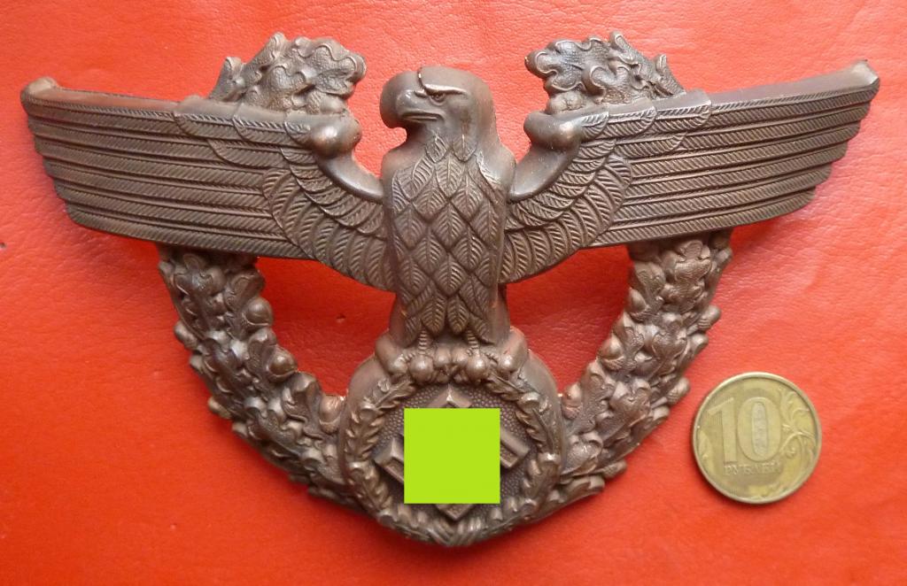 Германия 3 рейх кокарда полиция каскетка шлем шако