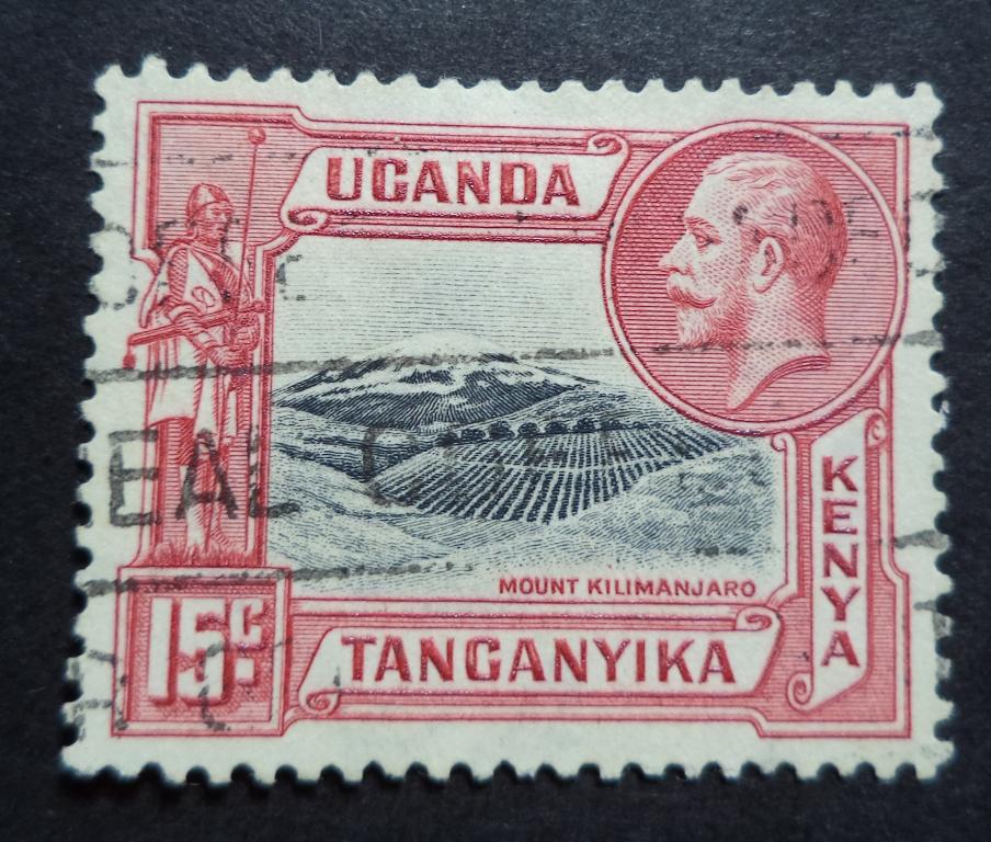 Кения Уганда Танганьика , КУТ  1935 г.   Гора  15с.  гаш.   Би.12