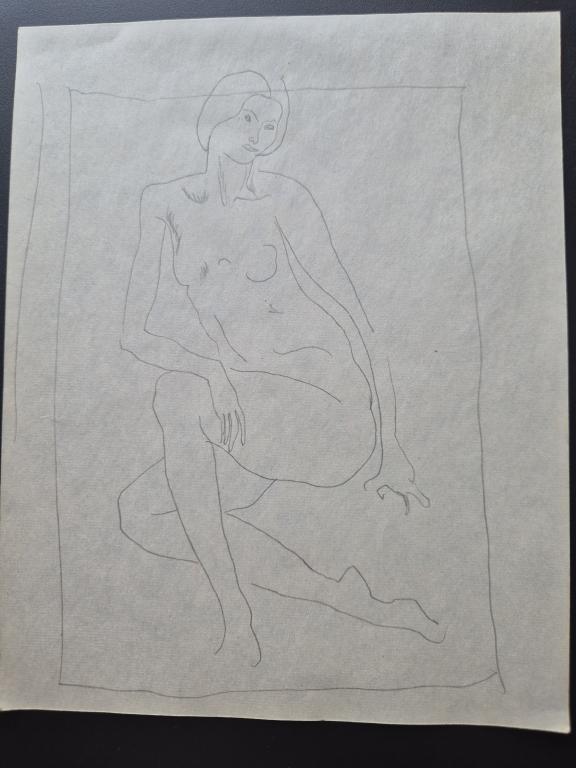 Рыжик Ю.М. (1936-2021)  Сидящая обнаженная