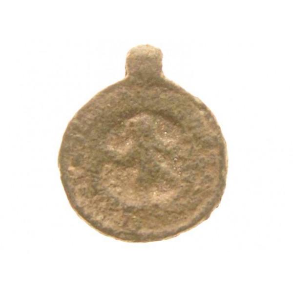 Круглый медальон с бесогоном, XV век, меднолит