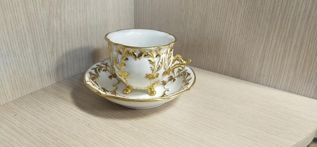 Чайная пара . Европа. Фарфор. Старинная .