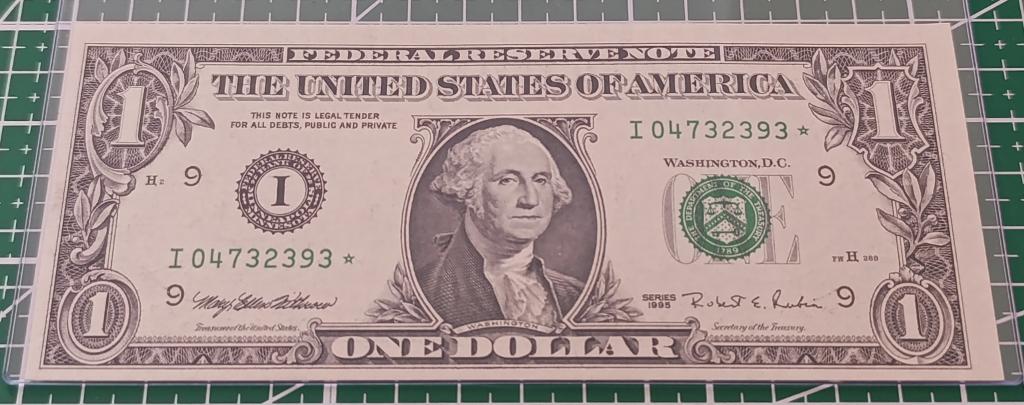 Банкнота 1 доллар США 1995 года FRB Minneapolis замещение