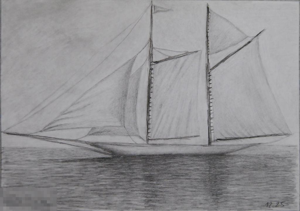 Рисунок. Бумага, простой и угольный карандаш, А4 начинающий художник-самоучка Филиппов Д.А.