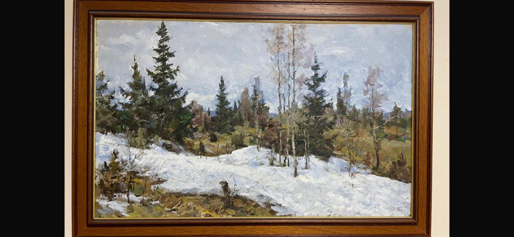 Картина Бернгард О. Э. маслом на картоне