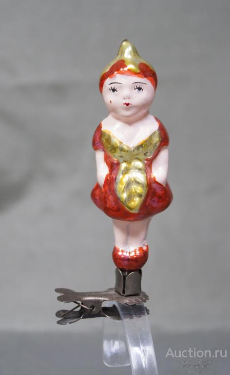 Елочная игрушка Земляника, из серии Чиполлино, на прищепке (1)