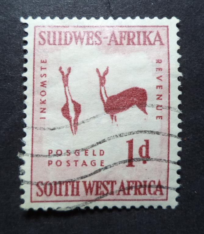 Юго-Западная Африка  SWA   1954 г.  Фауна  1d.  гаш.   Би.13