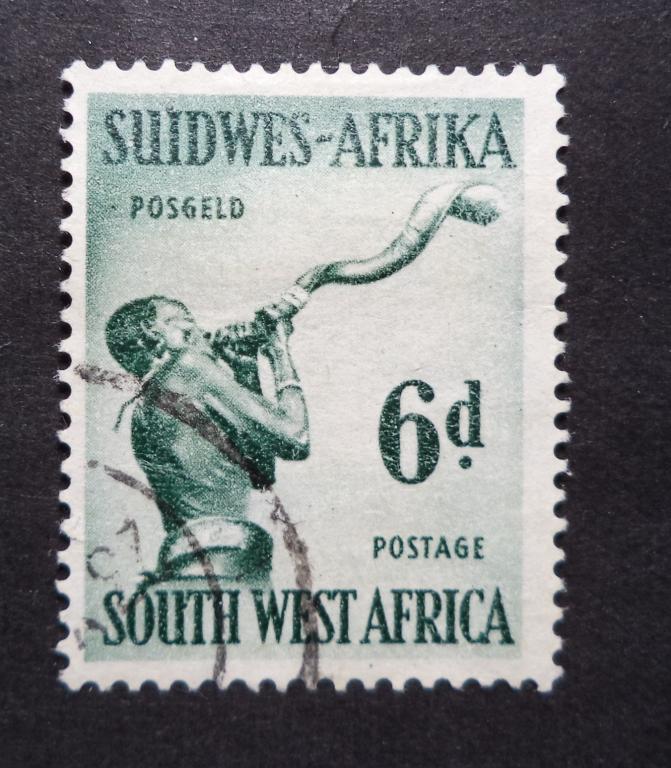 Юго-Западная Африка  SWA   1954 г.  Музыка  6d.  гаш.   Би.13