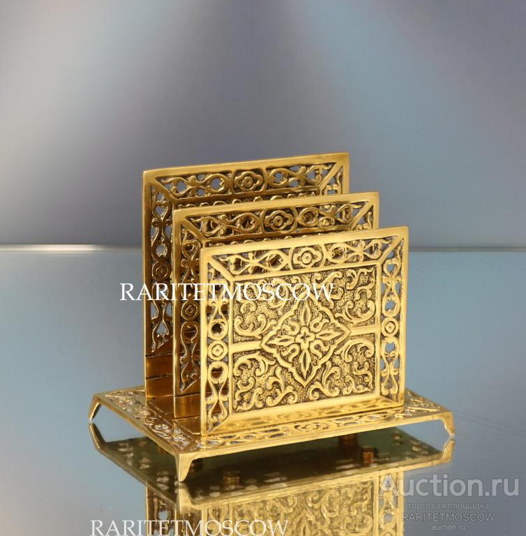 Салфетница старинная антикварная подставка бронза латунь Германия 4