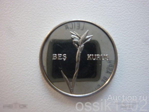 Турецкий Кипр. 5 куруш 2010г. Местная фауна. Оригинал.