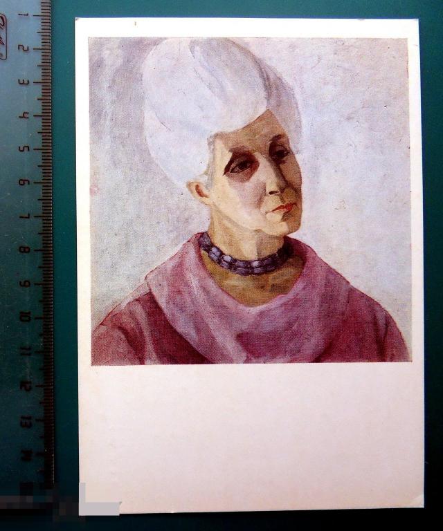 Адамова ПОРТРЕТ ПЕДАГОГА ПИРАДОВОЙ 1977 Е19(А.в.Э.) - живопись чистая РЕДКАЯ!