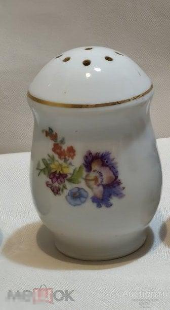 солонка Фарфоровая 1940-1950гг. Клеймо. Дмитровский фарфоровый завод РСФСР