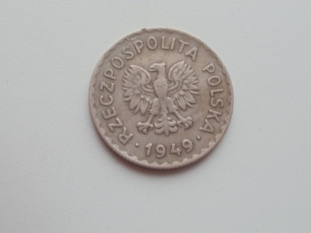 Польша 1 злотый 1949г медь-никель!