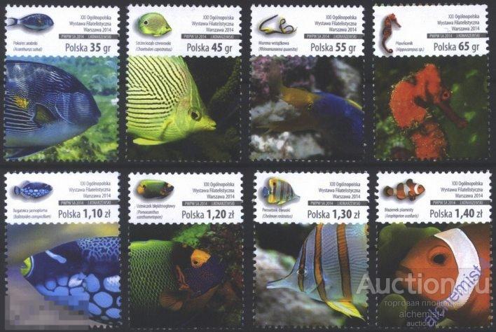 Польша 2014 ** рыбы, рыба-бабочка, XXI Варшавская национальная филателистическая выставка